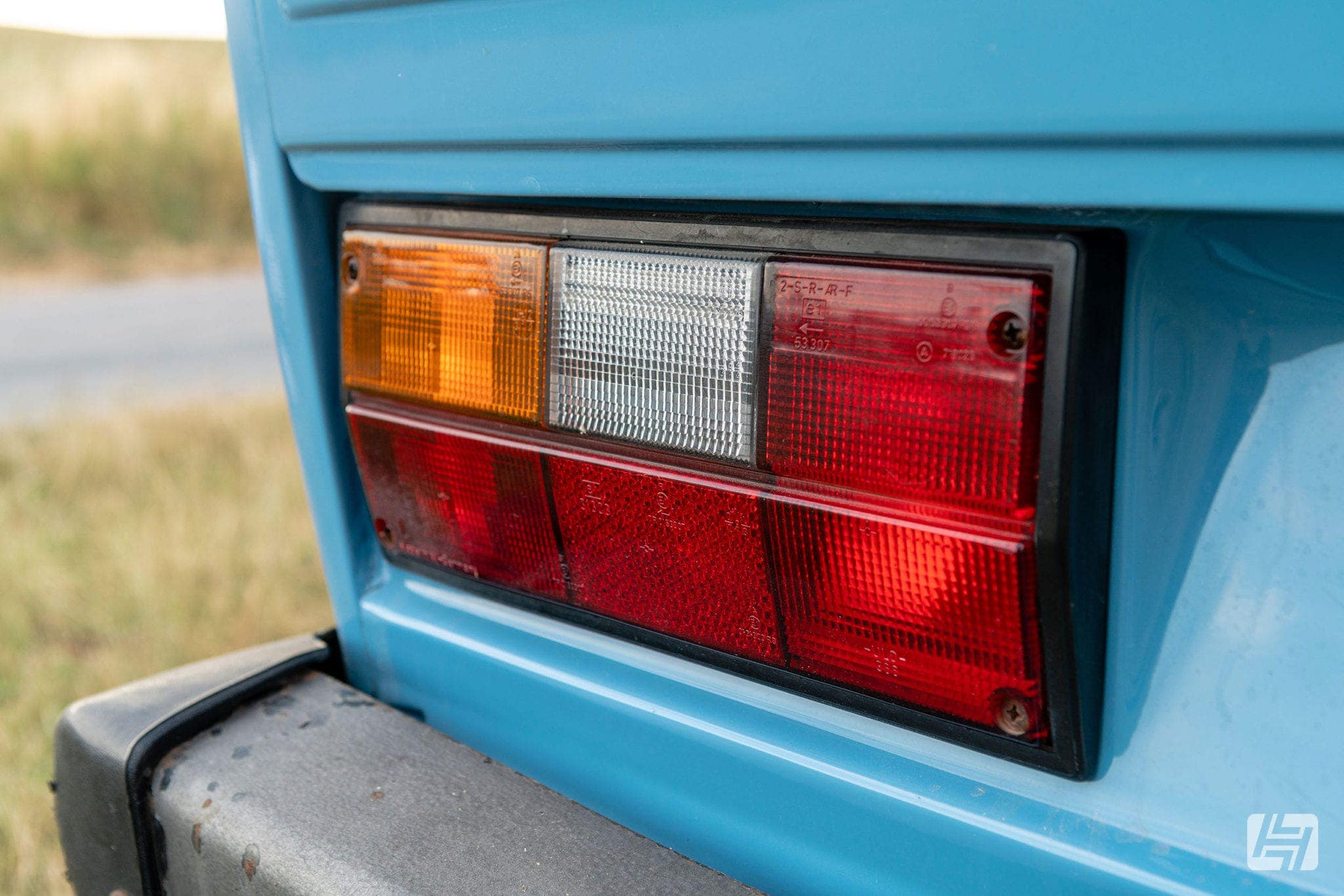 Close up of VW Type 25 rear left light lens and bumper. 